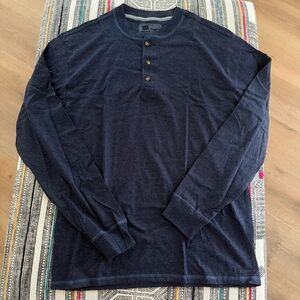 Hanes Beefy Henley Long-sleeve T-Shirt